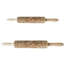 Kerst Embossing Rolling Pin Koekjes Bakken Noodle Biscuit Fondant Taart Deeg Gegraveerde Roller Sneeuwvlok 35 CM/43 CM