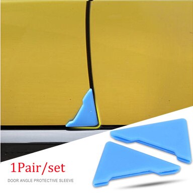 Protectores anticolisión para esquina de puerta de coche, cubierta triangular de puerta delantera de coche, pegatina de seguridad antióxido de silicona, 2 uds.