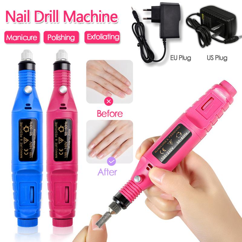 1pcs Electric Nail Drill Machine USB Charging Manicure Machine Nail Art Pen Pedicure Nail File Pedicure Drill Set