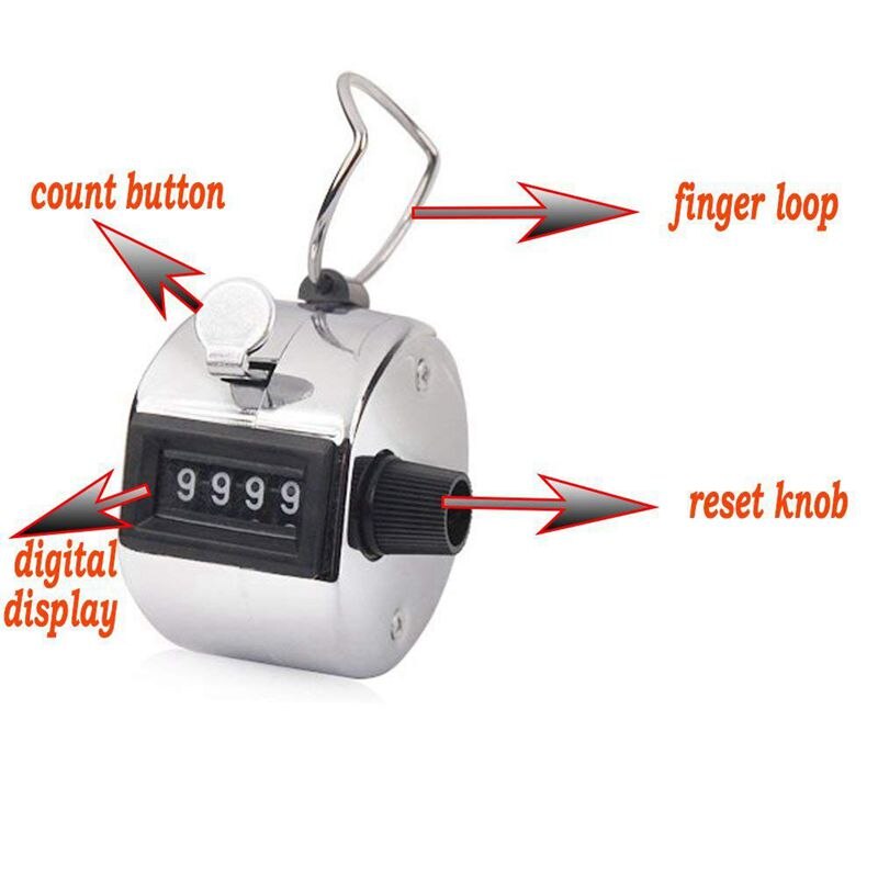 Hand Tally Counter, 3 Pack 4 Digit Hand Held Tally Counter Clicker with Finger Ring