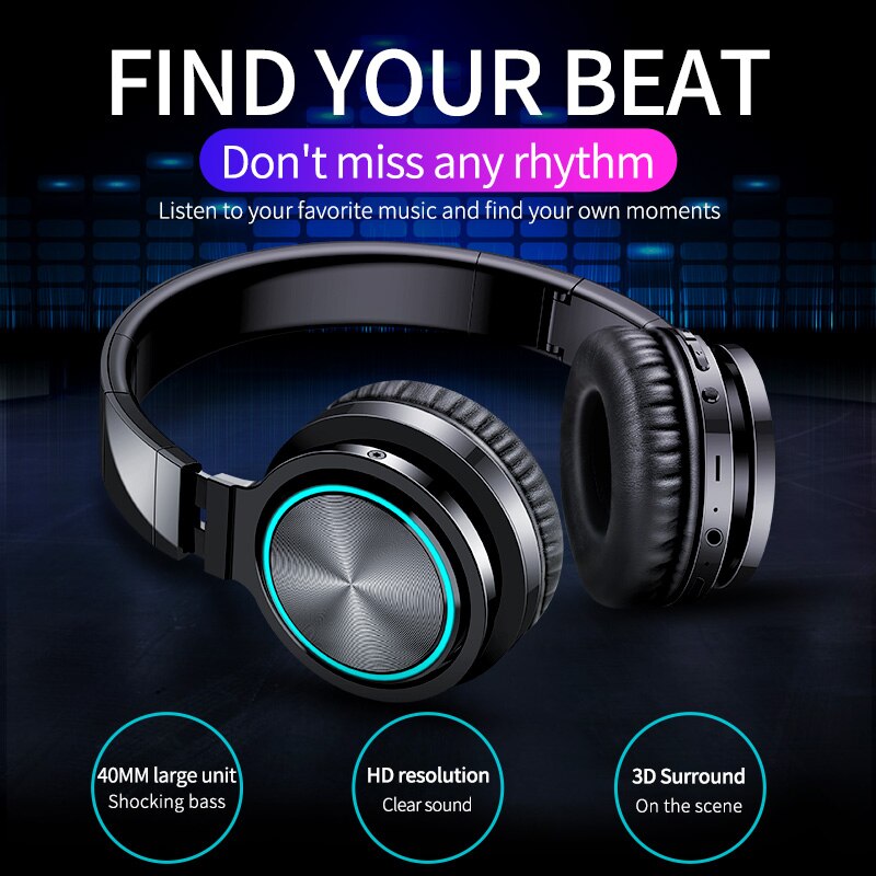 Picun trådlösa hörlurar stark bas bluetooth headset brusreducerande bluetooth hörlurar låg fördröjning hörlurar för speltelefon