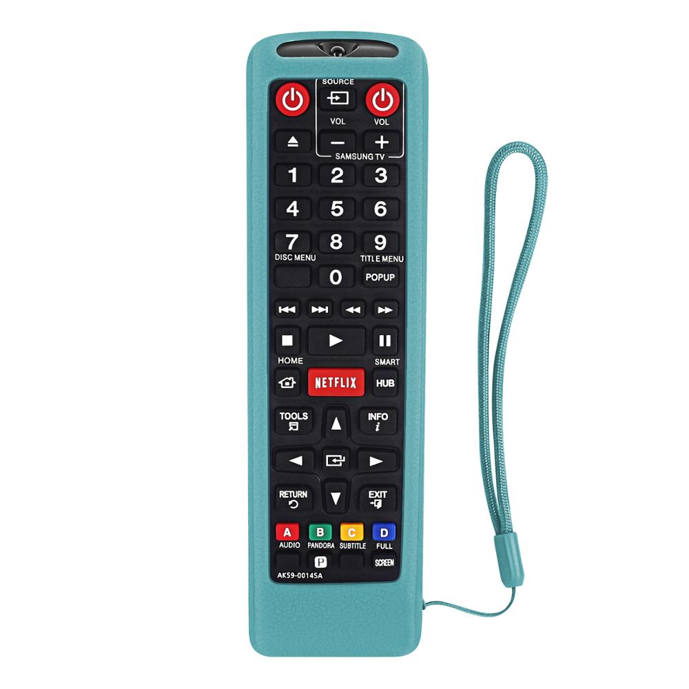 Protective Case TV Remote Control For Samsung AA59-00786A AA59-00602A AA59-00666A AA59-00741A 00637 00817A Silicone Soft Cover: Light blue