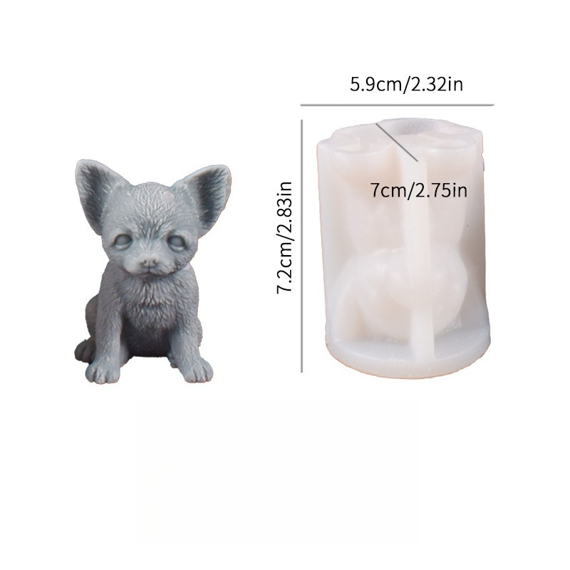 Stampo per candele per cuccioli di chihuahua Stampi per candele in silicone per cani Stampi per candele per cani per cuccioli Sapone in gesso fai da te Ainmal Stampo per decorazioni per la casa: Default Title