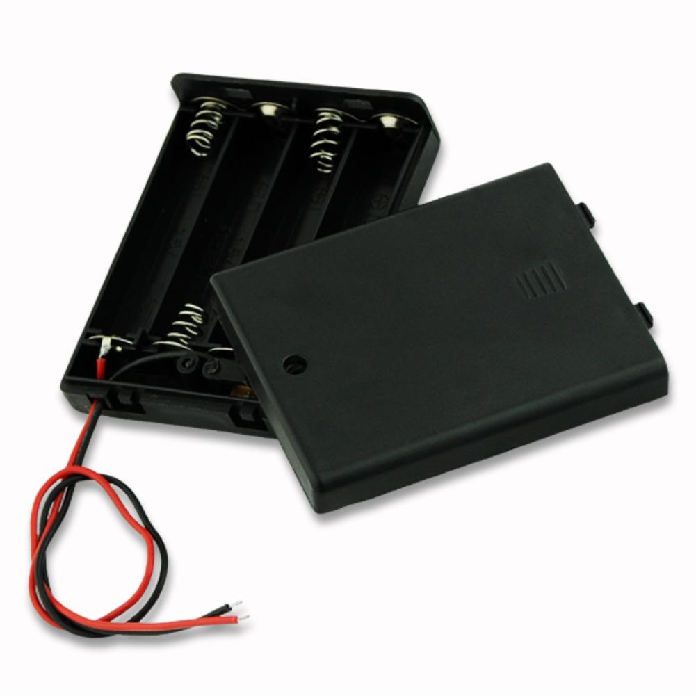 Plastic Aa/Aaa Batterij Opslag Houder Box Case + Wire Kabel Voor 2/3/4x Aaa 2/3/4x Aa Oplaadbare Batterijen