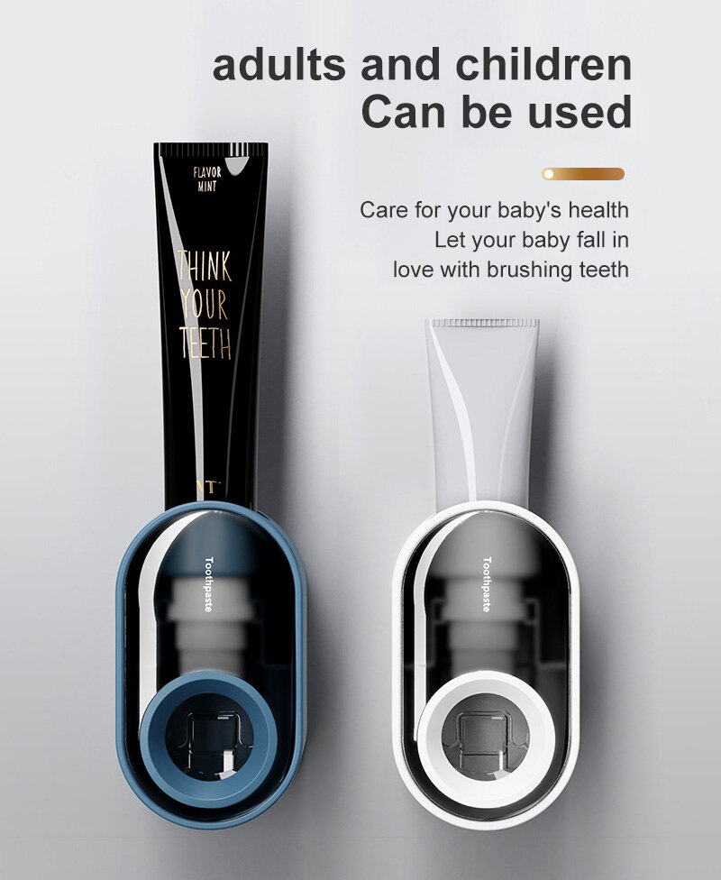Wall-Mounted Automatic Toothpaste Dispenser Waterproof Bathroom Accessories Set Toothpaste Squeezer Holder