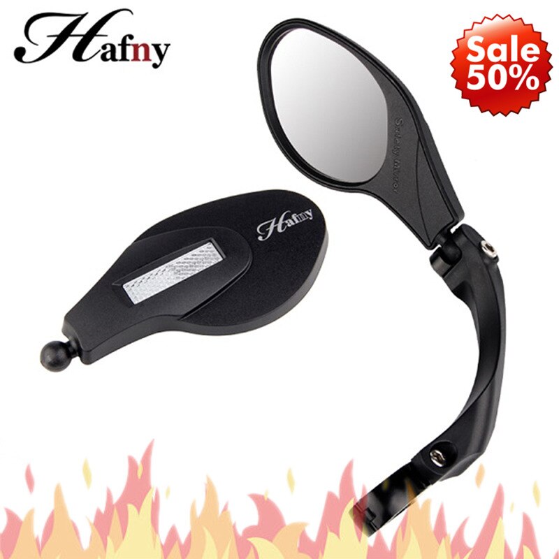 Hafny Fiets Rvs Lens Spiegel Mtb Stuur Side Veiligheid Achteruitkijkspiegel Racefiets Fietsen Flexibele Achteruitkijkspiegel Spiegels