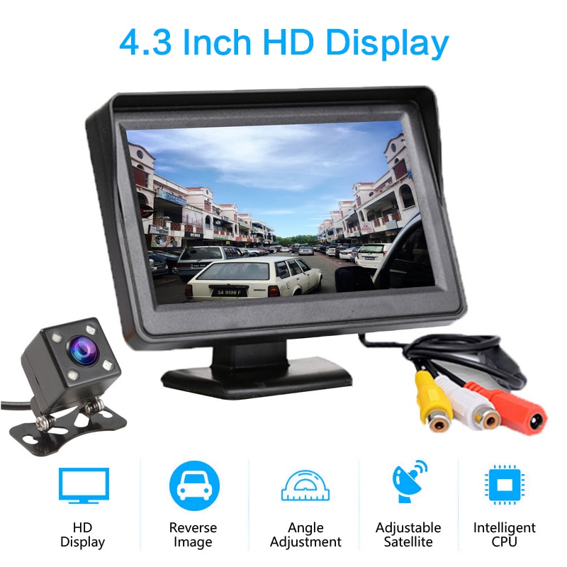 4.3 Inch TFT LCD Draadloze Camera Auto Monitor Reverse Camera Parking System Voor Auto Achteruitkijkspiegel Monitoren