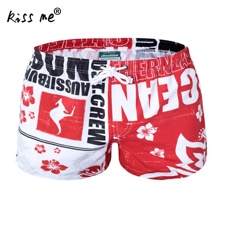 knapp Gedruckt Männer Strand Gremium kurze Hose Sommer Surfen Badehose Elastische Taille Bademode Atmungsaktiv Strand Unterhose Männlichen