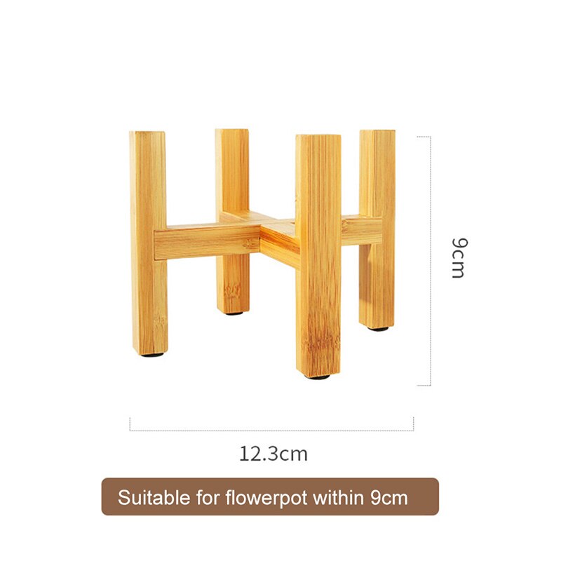 ^Plant Flower Pot Stand Wooden Bonsai Display Stand Indoor Display Stand Floor Four-leg Flower Stand Garden Display Tool^: S