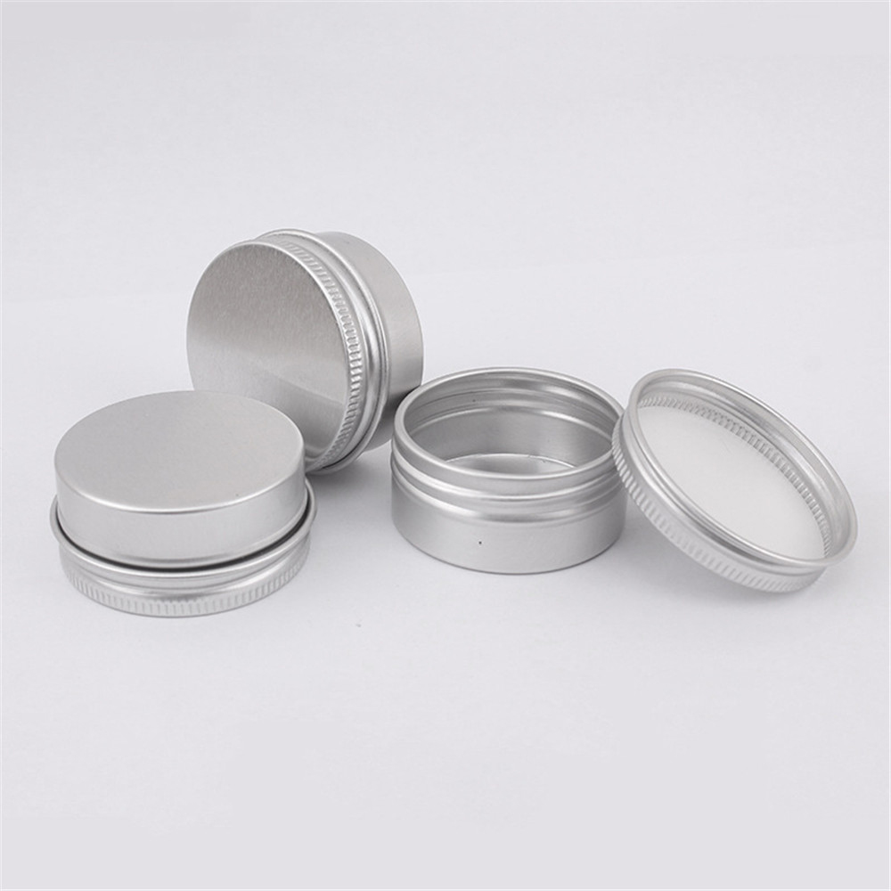 5ml-250ml kosmetiske aluminiumsdåser aluminiumskasser sølv aluminiumsdåser dåser skruetop rund lys krydderi dåser dåser lågbeholdere