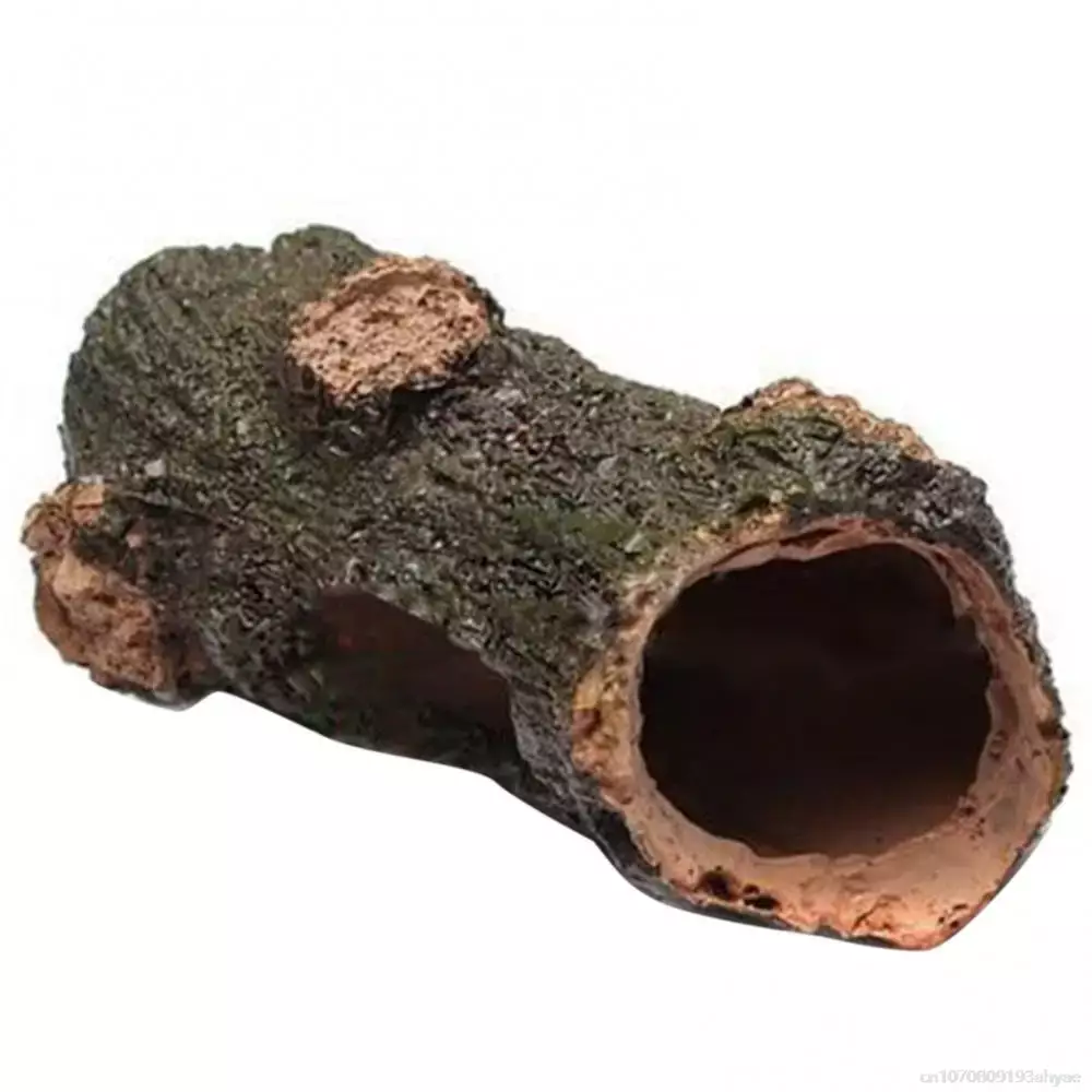 Ornement d'aquarium à trous creux, tunnel d'arbre à bûches, décoration précieuse de poissons de grande taille, accessoires de diversification