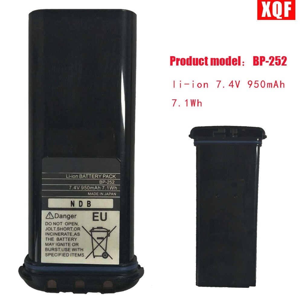 XQF li-ion 7.4 V 950 mAh BATTERIA Per ICOM BP252 l M34 M36 SOSTITUISCE BP241 7.1Wh Radio