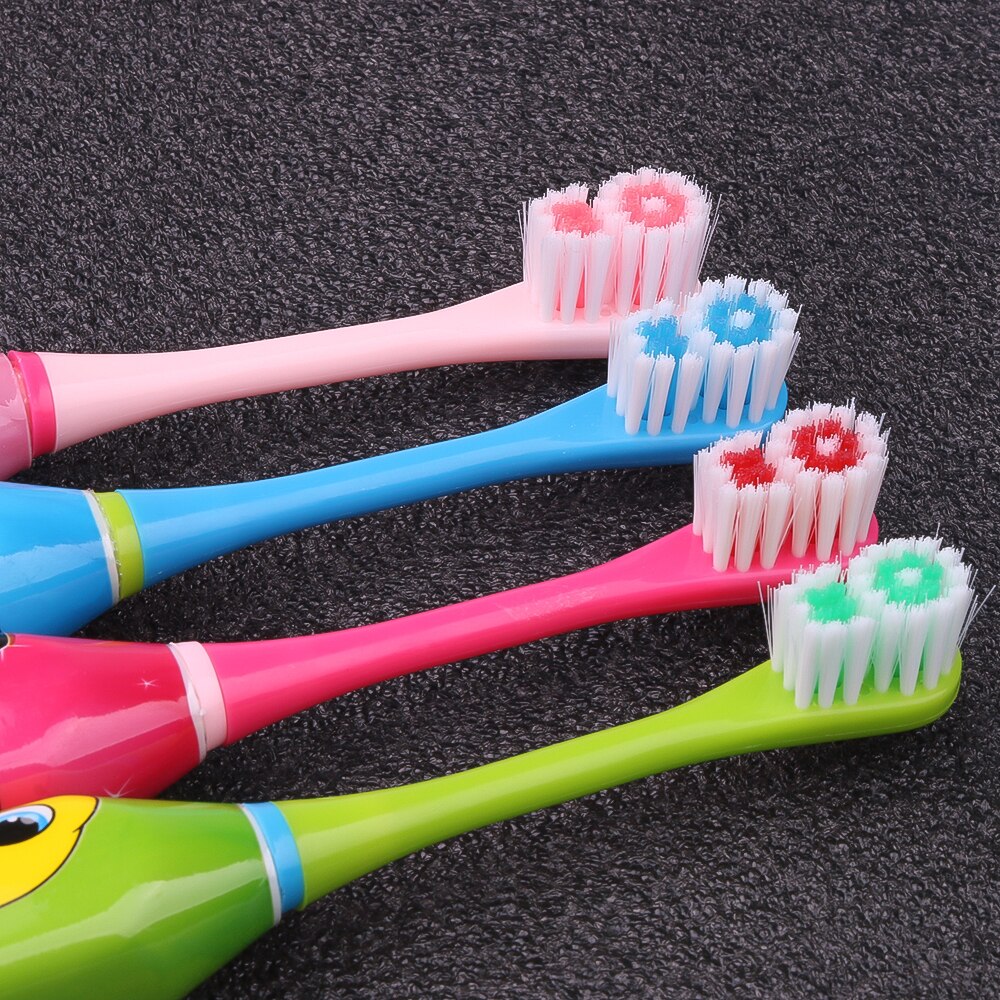 Kids Electric Toothbrush Brush Head Children Cartoon Pattern Double-sided Tooth Brush Electric Battery Teeth Brush For Kids