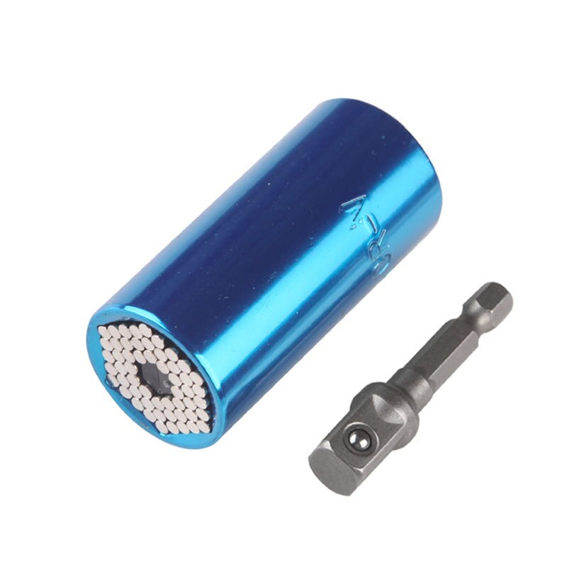 Universal Socket 2 Piece/Set Colorful Universal Adjustable Torque Ratchet Socket Wrench Set Spanner Multi-Function Hand Tool Set: Blue