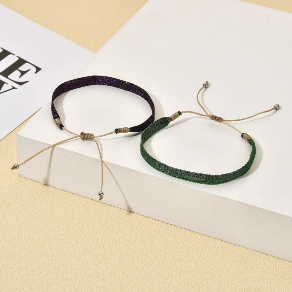 ZMZY trenzado Multicolor Boho mano pulsera tejida de Amistad los hombres y las mujeres Colombia nudo de cordón hecho a mano Wayuu playa de , joyería