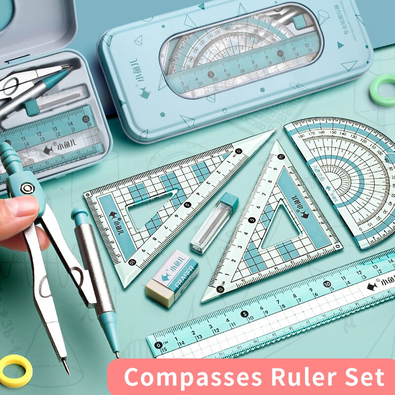 compasses ruler set triangle straightedge multifunctional math drawing caliper 2022 stationery school supplies