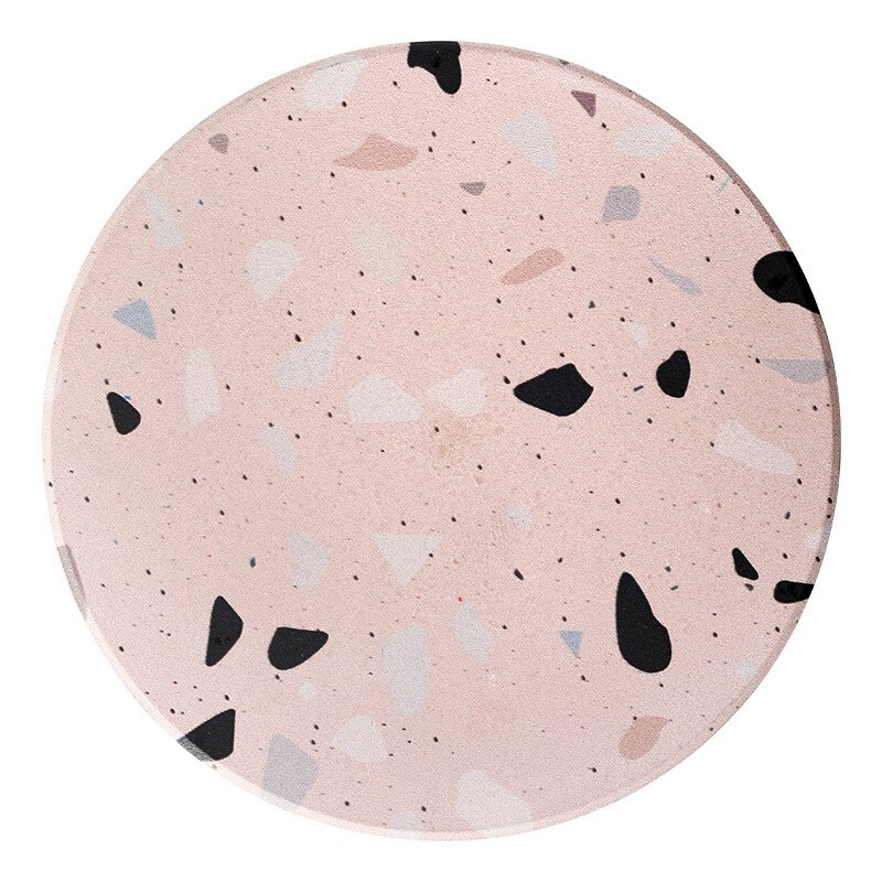 Coaster nordisk keramisk absorberende skridsikker kaffekoppude isoleringspude korkbund klassisk face coaster drink