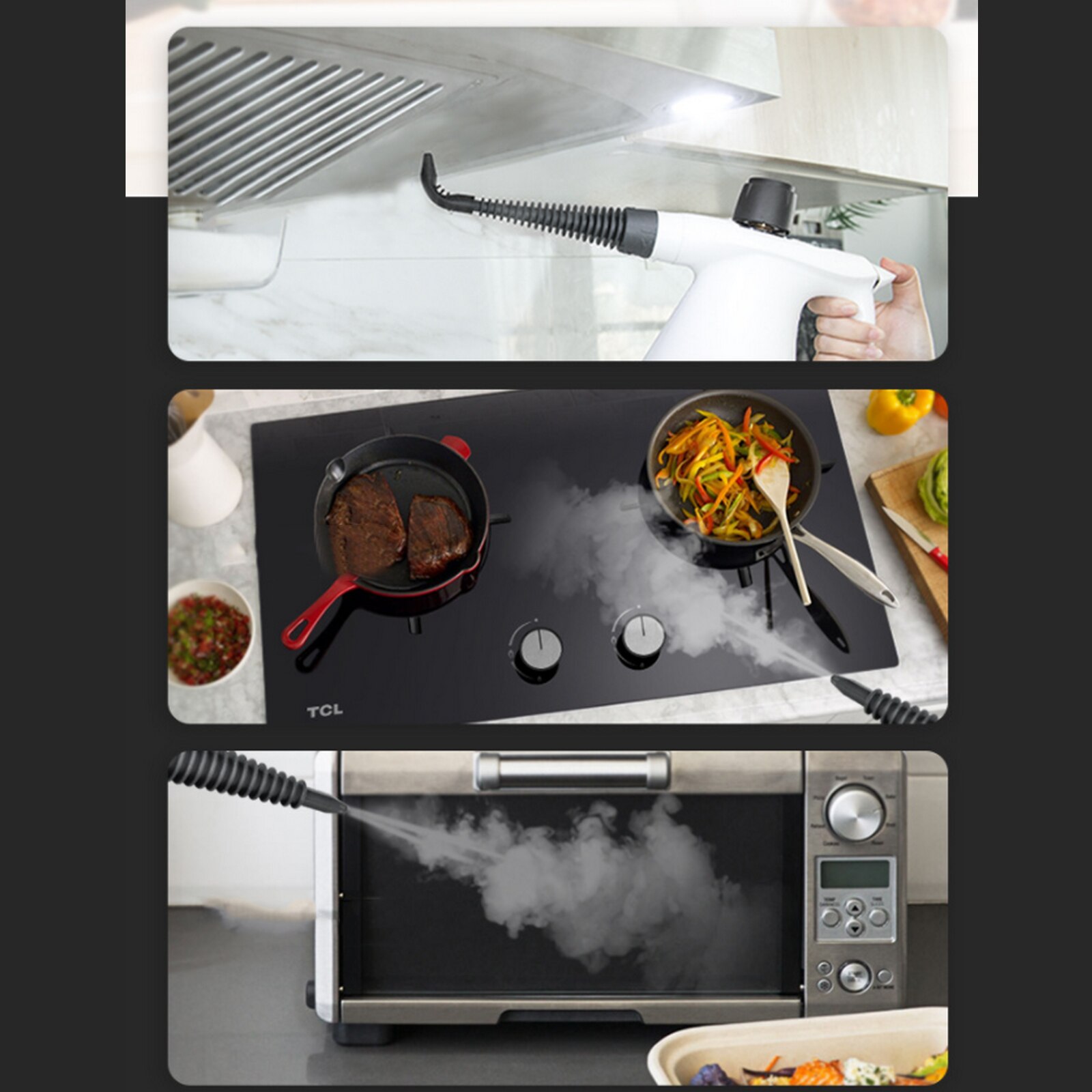 Handheld Steam Cleaner for Chemical-Free Cleaning Portable Multi-Steamer with 8 Accessories for Kitchen Bathroom Window Car Seat