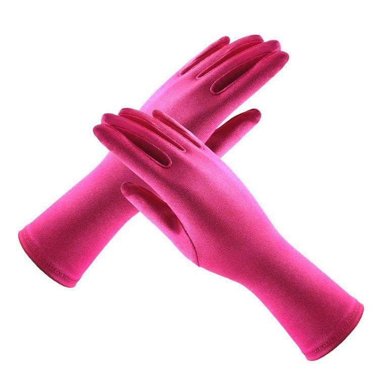 Handschoenen voor meisjes lange prinsessenhandschoenen meisjeshandschoenen verjaardag blauwe trouwjurk effen handschoen voor kostuumaccessoires satijn: 6