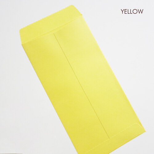 50 pcs 170x85mm (6.6 "x 3.3") couleur papier enveloppe verticale Style chinois enveloppe: Yellow