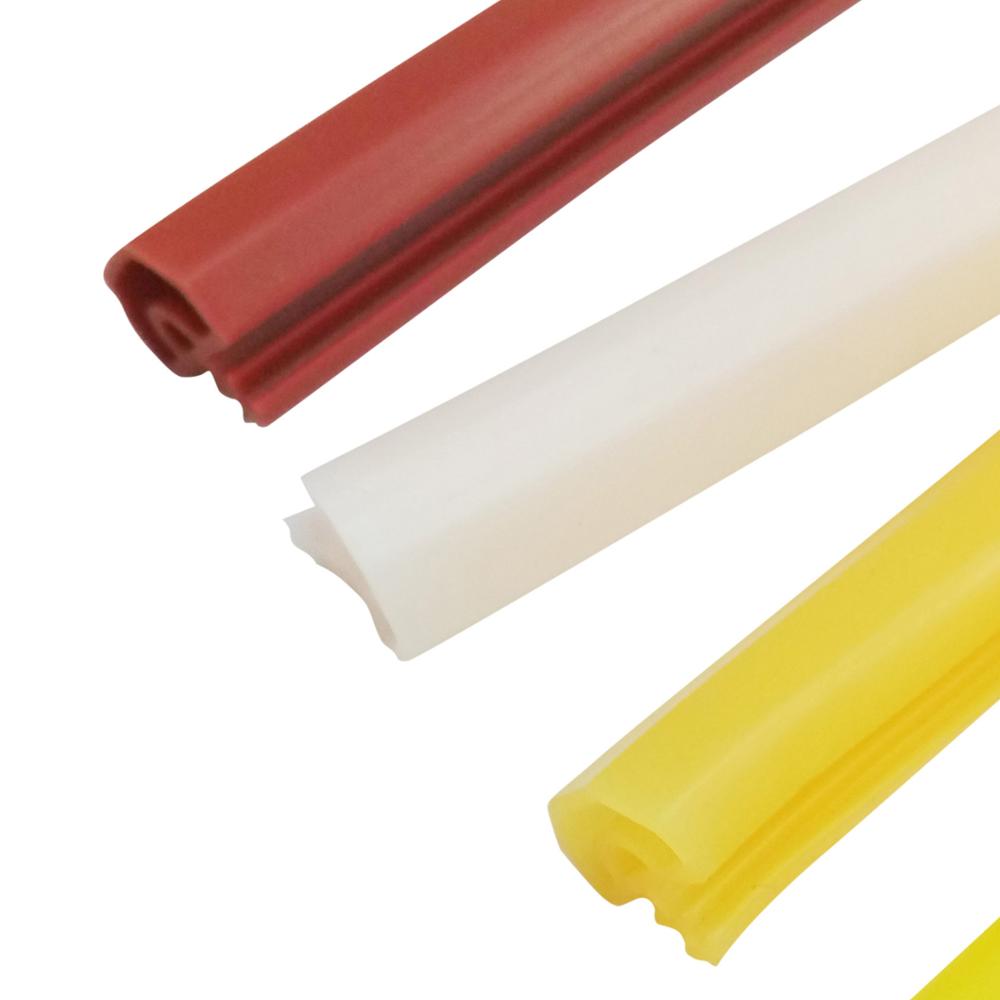 Bande de porte scellée en caoutchouc de silicium | Caoutchouc de silicium, insonorisée, bande de porte, porte/fenêtre, type fente scellée, carré, premium