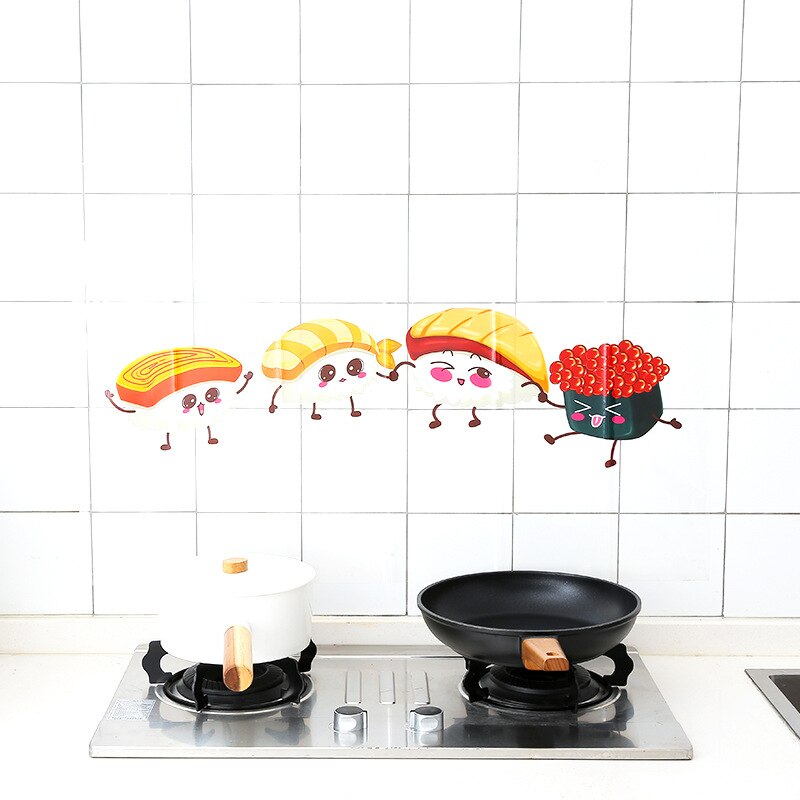 2 PC Transparent Self-adhesive Paper, High Temperature Resistant, Oil Proof, Kitchen Tile Waterproof, Fume Wall Sticker