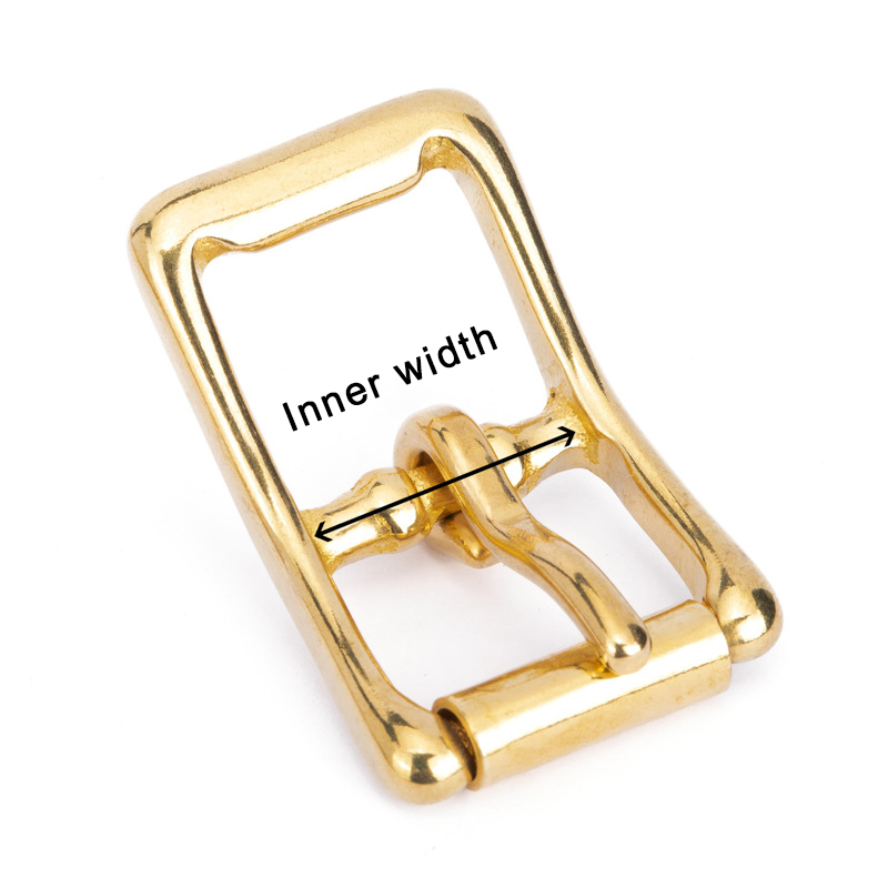 Brass Roller Belt Buckle Adjustable Tri-glide Pin Buckle Leather Craft Bag Strap Parts Horse Bridle Halter Harness Accessories