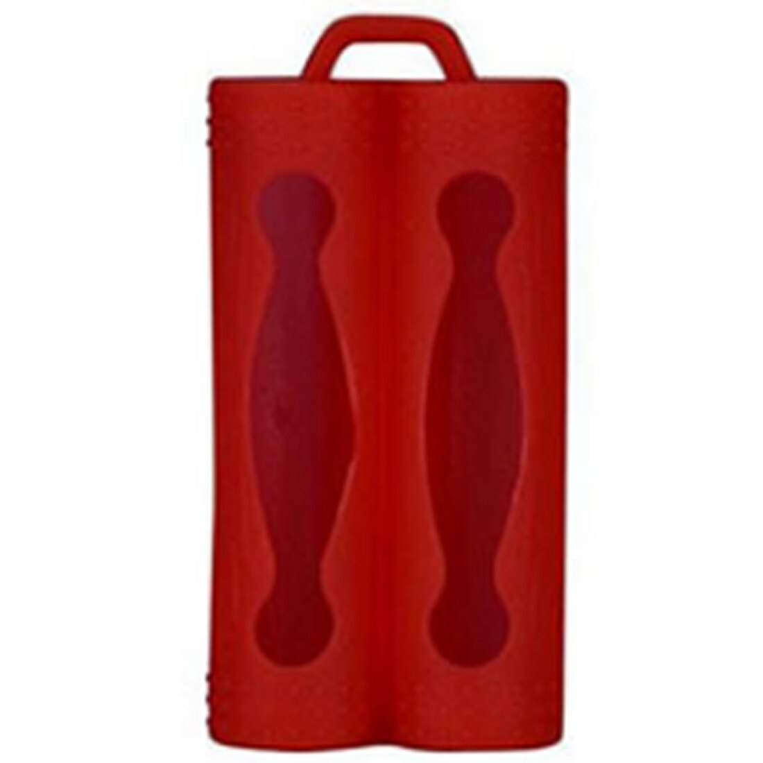 Double Battery Silicone Sleeve For 18650 Battery Protective Bag Battery Storage Boxes Anti-short Circuit Battery Cover Case: Red