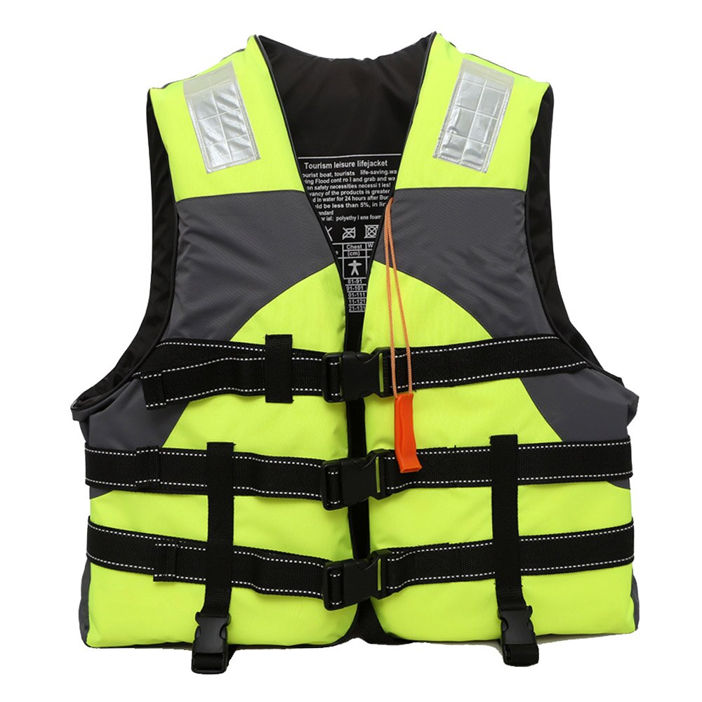 Forsränning utomhus m-xxl storlek flytväst barn och vuxna simning snorkling klädsel fiskedräkt drivande dräkt: Fluorescerande grön / 85-100kg 2xl