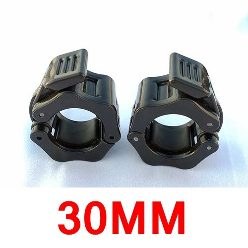 25mm 30mm Hantel Schlösser Spinlock Kragen Klemme Hantel Bar Klemme Gewichtheben Bar Fitnessstudio Fitness Körper Gebäude Ausrügestochen: 30mm Schwarz