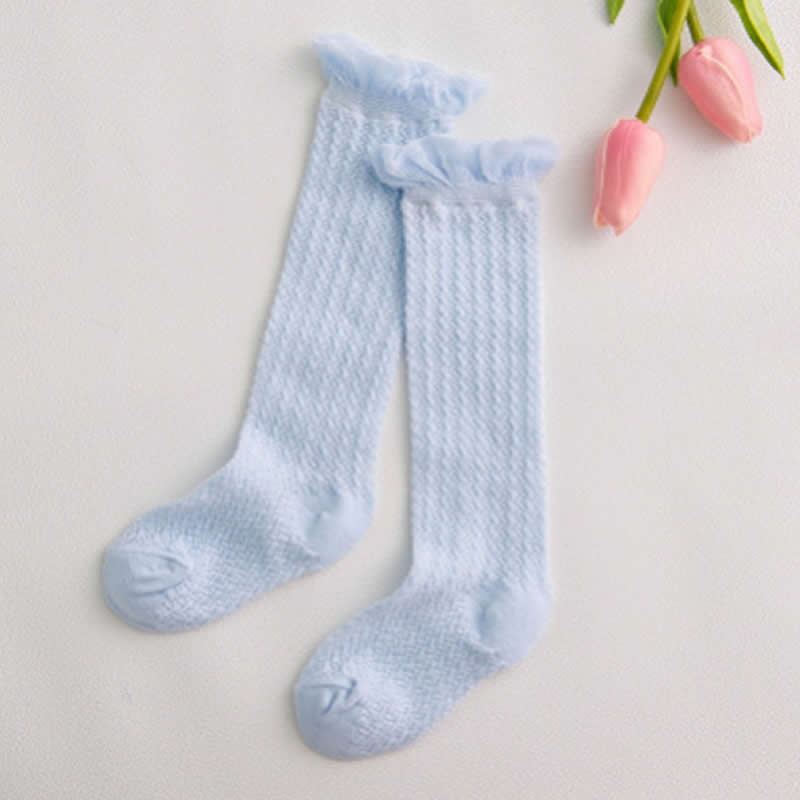 Babysokken kniehoge mesh kindersokken lange buis babysokken katoen peuter zomer holle ademende babysokken meisjes jongens