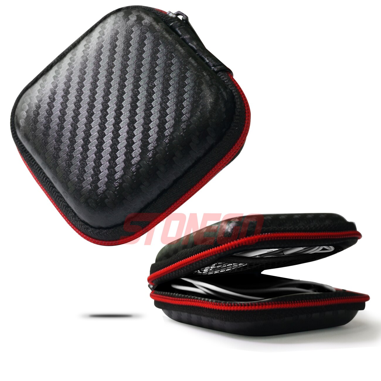 Stonego Kabel Organizer Opbergdoos Usb Hard Case Oortelefoon Sleutelhanger Zakken Waterdichte Sd-kaart Oordopjes Houder Box Ronde Vierkante