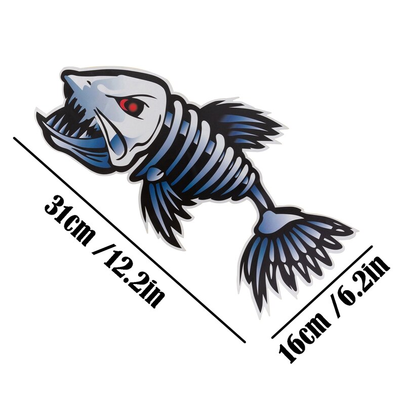 Scary Vis Skelet Kajak Sticker Voor Kayak Boot Auto Vrachtwagen Waterdichte Sticker