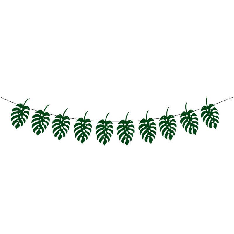 Foto rekvisita bunting banderoller ananas blad flagga baby shower bröllop födelsedag sommar hawaiian tropisk fest dekoration evenemang leveranser: Blad