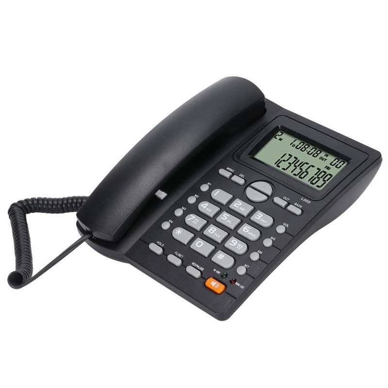 Home Landline Phone Desktop Fixed Wired Telephone with Caller ID Display Mute Redial Function for Home Hotel Office Use