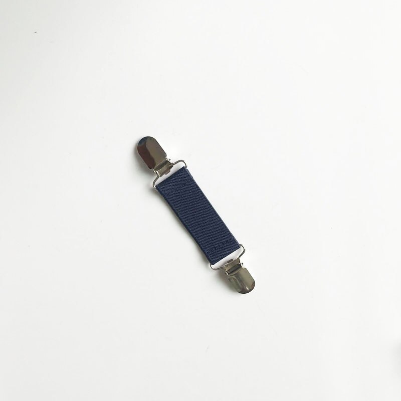 Metal Elastic Dress Pants Clips Non-Slip Garment Waistband Extender Clothes Clip Multifunction For Fixed Bed Sheet Sofa Goloves: navy blue