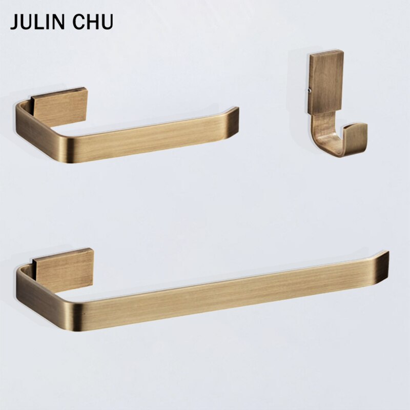 Bronze Bathroom Accessories Set Brass Luxurious Wall Robe Hook Toilet Towel Ring Bar WC Paper Roll Holder Tissue Hanger: Bathroom Accs Set