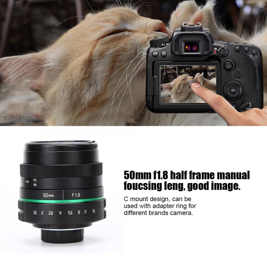 50mm F1.8 duża przysłona APS-C pół-ramka ręczne ustawianie ostrości C mocowanie obiektyw robić Sony E mocowanie robić kanon ef-mmount robić montażu Fuji FX itp.