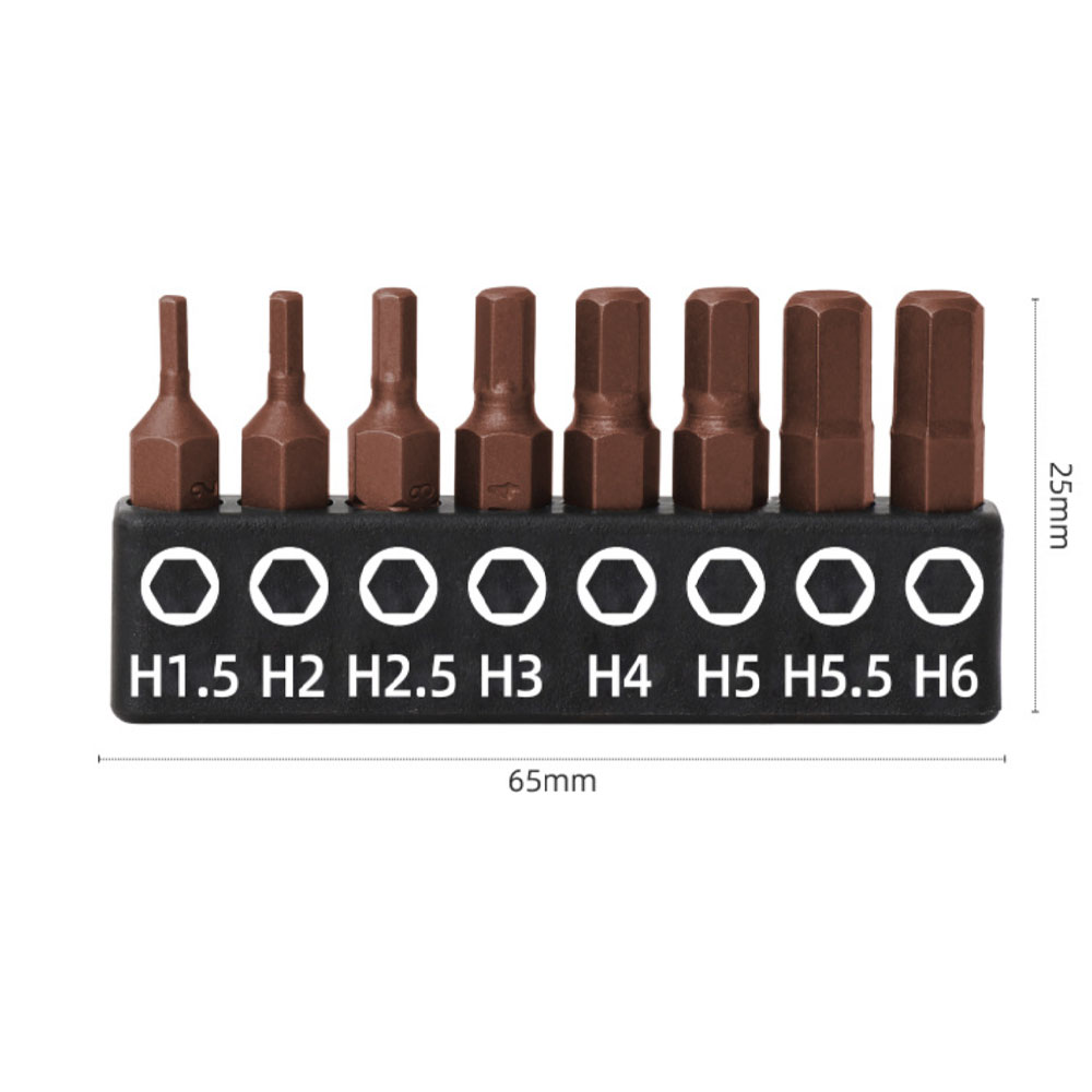 8pcs PH Torx Star Screwdriver Bits 25mm Hex Shank Security Magnetic Driver Bit Holder For Electric Screwdriver Bit Accessories: Gold