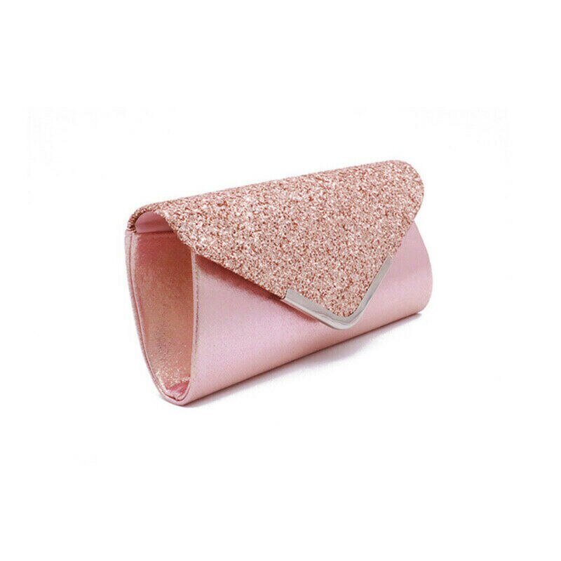 Vrouwen Glitter Shimmer Envelop Dames Pailletten Avond Party Prom Smart Jane Clutch Bag Handtas