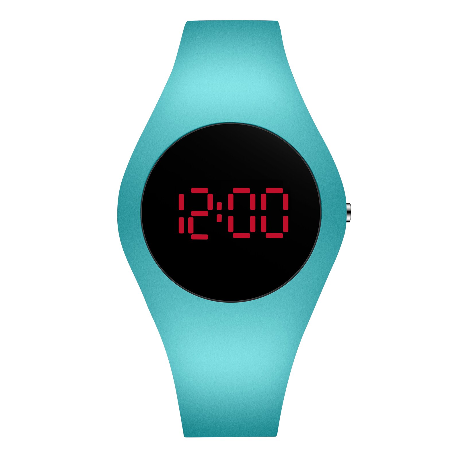 Reloj de para hombre, Ultra delgado, redondo, deportivo, reloj electrónico para estudiantes, reloj Digital impermeable para hombres, reloj Digital para mujer, reloj masculino: R1R-Lightblue
