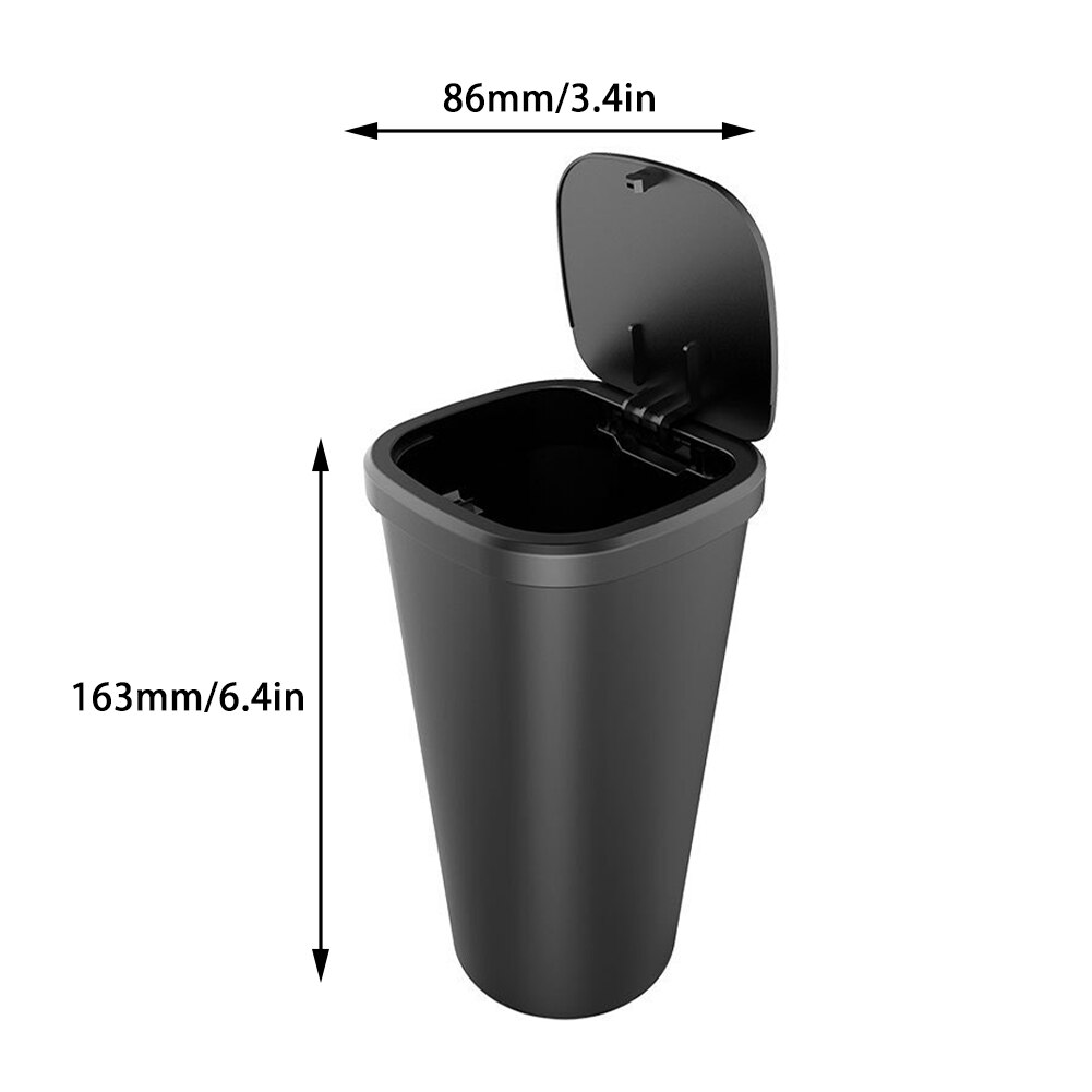 Universal Office Daily Garbage Kitchen Waste Peper Large Capacity Interior Accessories Leakproof With Lid Car Trash Can
