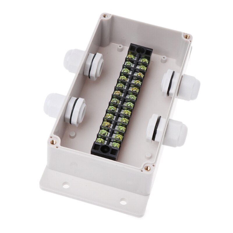 Abs Waterproof Junction Boxes Connection Outdoor Indoor Distribution Box Electrical Enclosure Case With Cable Glands Connector: Default Title