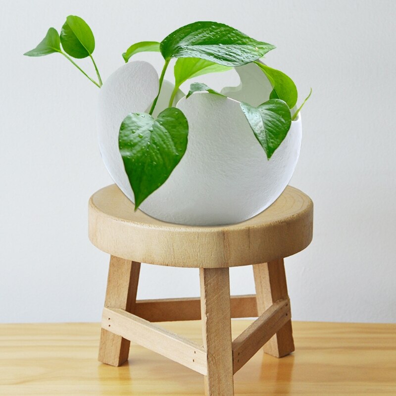 69HF Round Plant Stand Indoor Flower Pot Solid Wood Garden Display Stands Holder