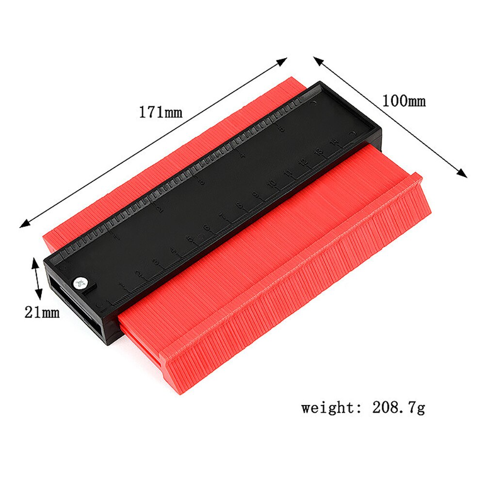 12/14/25cm Profile Gauge Contour Gauges Multi-Functio Template Measuring Tool Gauge Profile Measure Plastic Shape Tool
