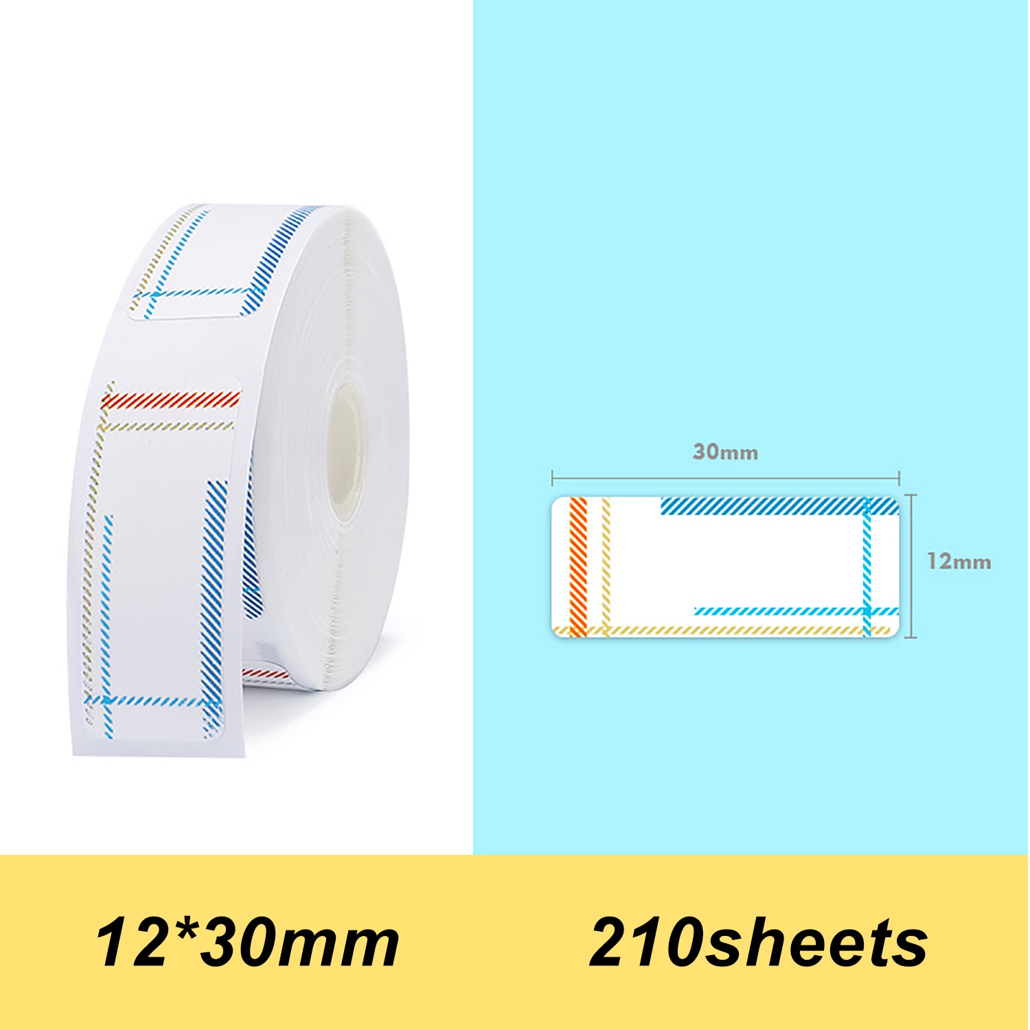 Étiquettes d'impression thermique prix nom étiquettes étanche larme résistant 12*22mm 260 pièces/rouleau pour la maison organisateur supermarché: WHITE