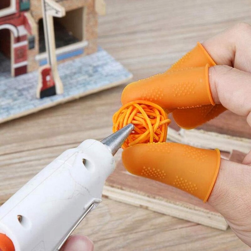 YO-Silicone Finger Protectors,20 Pcs Finger Protector Glue Tool Finger Caps Silicone Finger Guards,Non-Stick Finger Cove