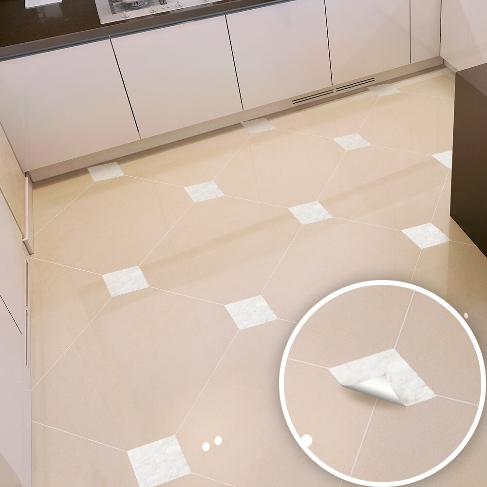 Self-Adhesive Diagonal Floor Seam Stickers,Marble Retro DIY Tile Sticker,Waterproof Floor Sticker For Home Decor Living Room