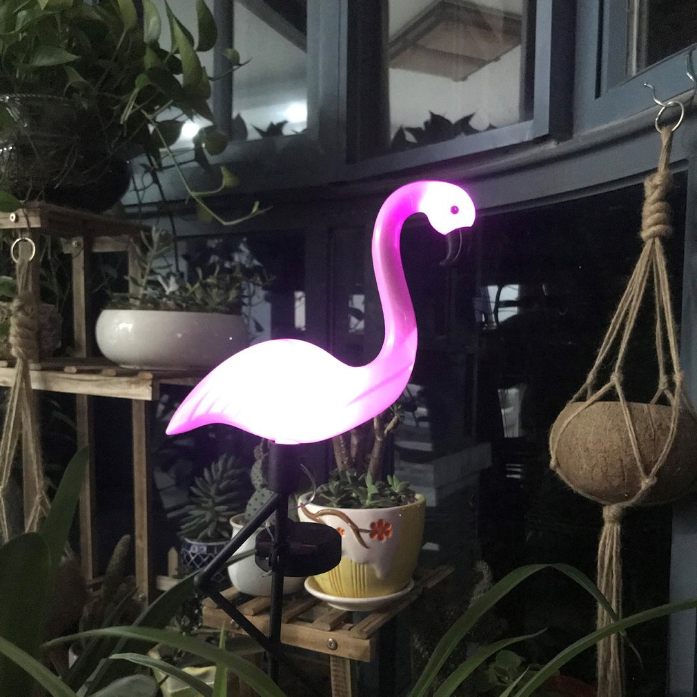 3 stk led flamingo vandtæt sol græsplæne lys udendørs have dekoration lys haven gulv med landskabslys
