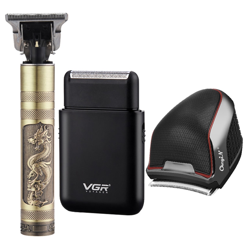Professionele Tondeuse Voor Mannen Elektrische Tondeuse Draadloze Bakkebaarden Cutter Baard Scheermes Oplaadbare Scheren Machine